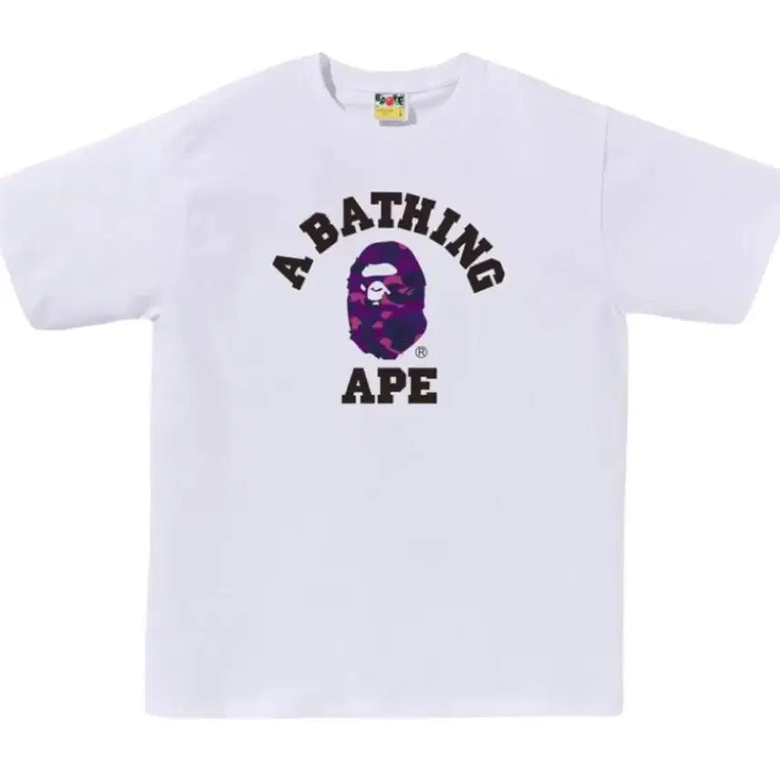 [BUNJANG] BAPE Purple Camo Short Sleeve T-Shirt White M / BAPE 베이프 퍼플 카모 반팔티 화이트 M
