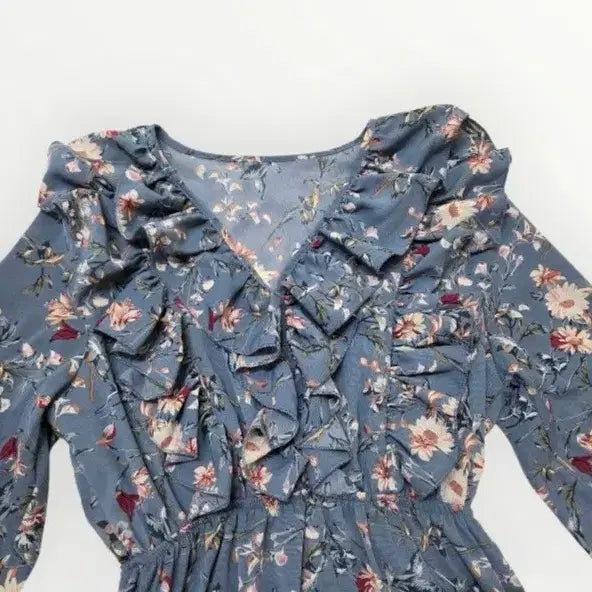 [BUNJANG] Floral Print Ruffle Dress / 55~66 꽃무늬 원피스 여성 원피스 스커트 치마 프릴 원피스