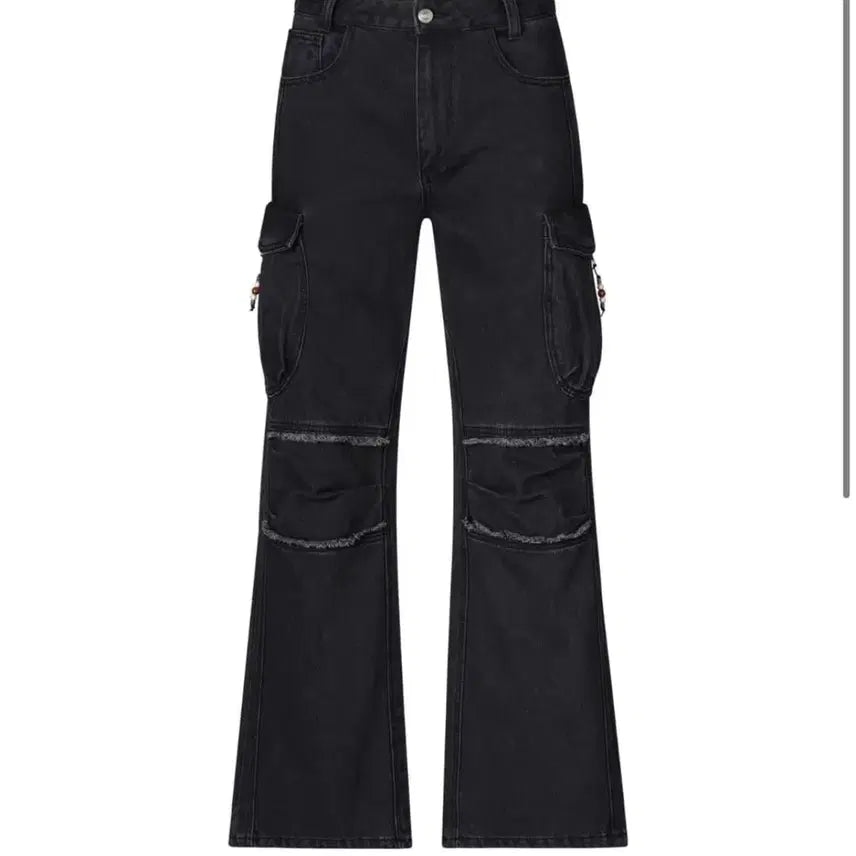 [BUNJANG] Koisei-o Round Pocket Cargo Jeans Black / [2] 코이세이오 라운드 포켓 카고 진 블랙