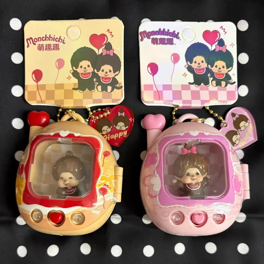[BUNJANG] Monchhichi Tamagotchi Light Keyring / (새상품)몬치치 다마고치 라이트 키링