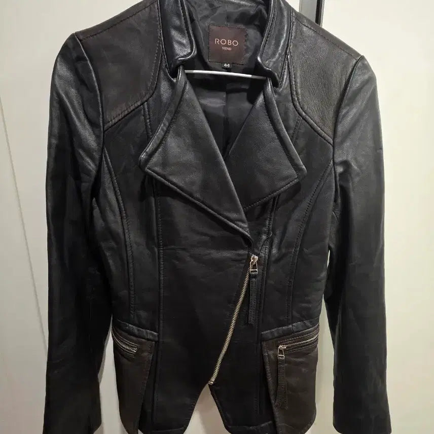 [BUNJANG] ROBO Leather Rider Jacket (Size 44) / ROBO 가죽 라이더 자켓 44사이즈