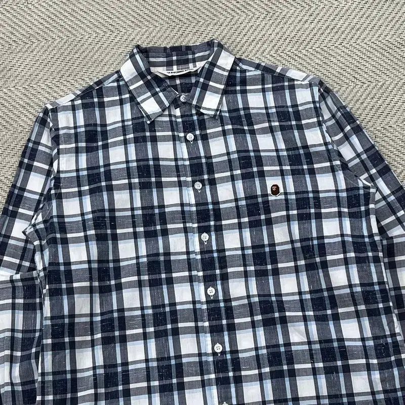 [BUNJANG] Bape Checkered Shirt R3522 / 베이프 체크 셔츠 r3522