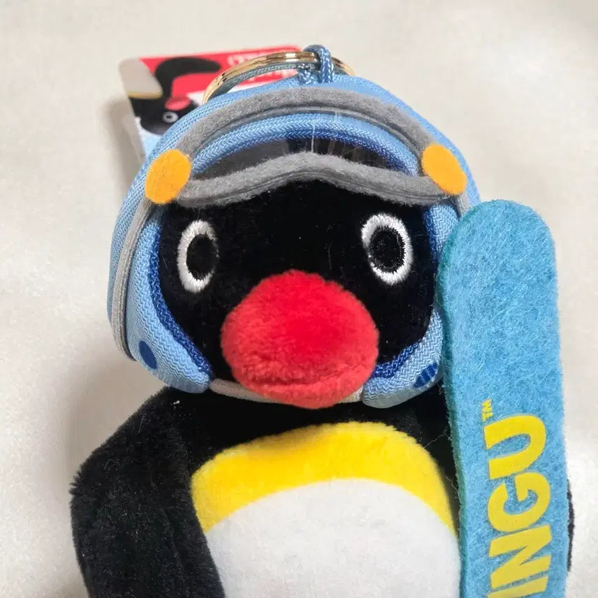 [BUNJANG] Pingu Snowboard Doll Keyring / 핑구 스노우보드 인형 키링 새상품