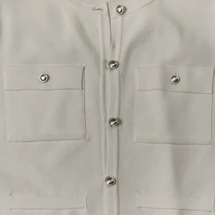 [BUNJANG] Hazelmode White Pocket Cardigan / 헤이즐모드 화이트 포켓 가디건