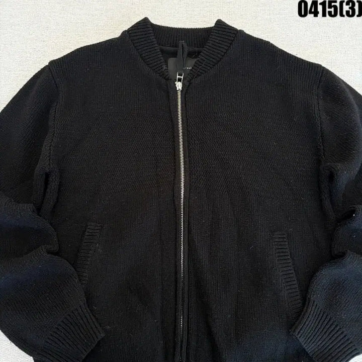 [BUNJANG] Kiman Black Knit Bomber Jacket / M 키아아크만 블랙 니트 봄버 자켓 0415(3)
