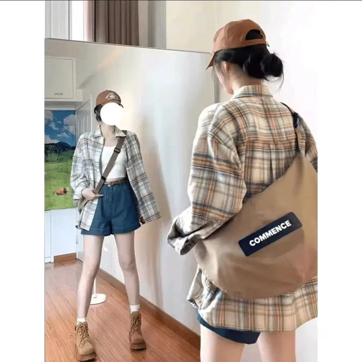 [BUNJANG] Blue Check Shirt / 체크셔츠 3종