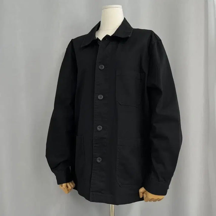 [BUNJANG] Musinsa Standard Black Satin Chore Jacket / 무신사스탠다드 블랙 사틴 초어 자켓/