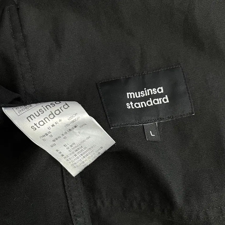 [BUNJANG] Musinsa Standard Black Satin Chore Jacket / 무신사스탠다드 블랙 사틴 초어 자켓/