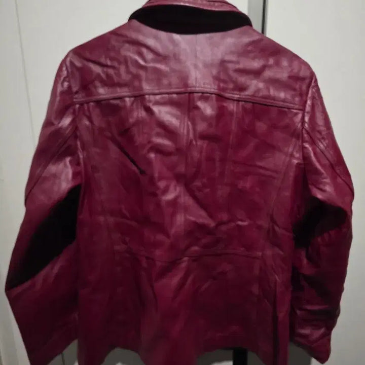 [BUNJANG] Red Lambskin Leather Jacket / 레드 양가죽 자켓