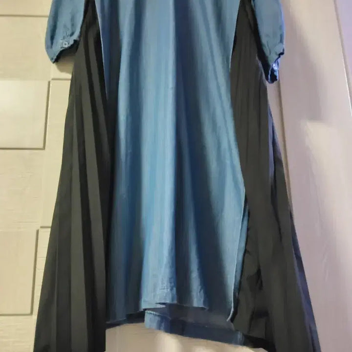 [BUNJANG] Denim Pleated Long Dress / 청 롱원피스