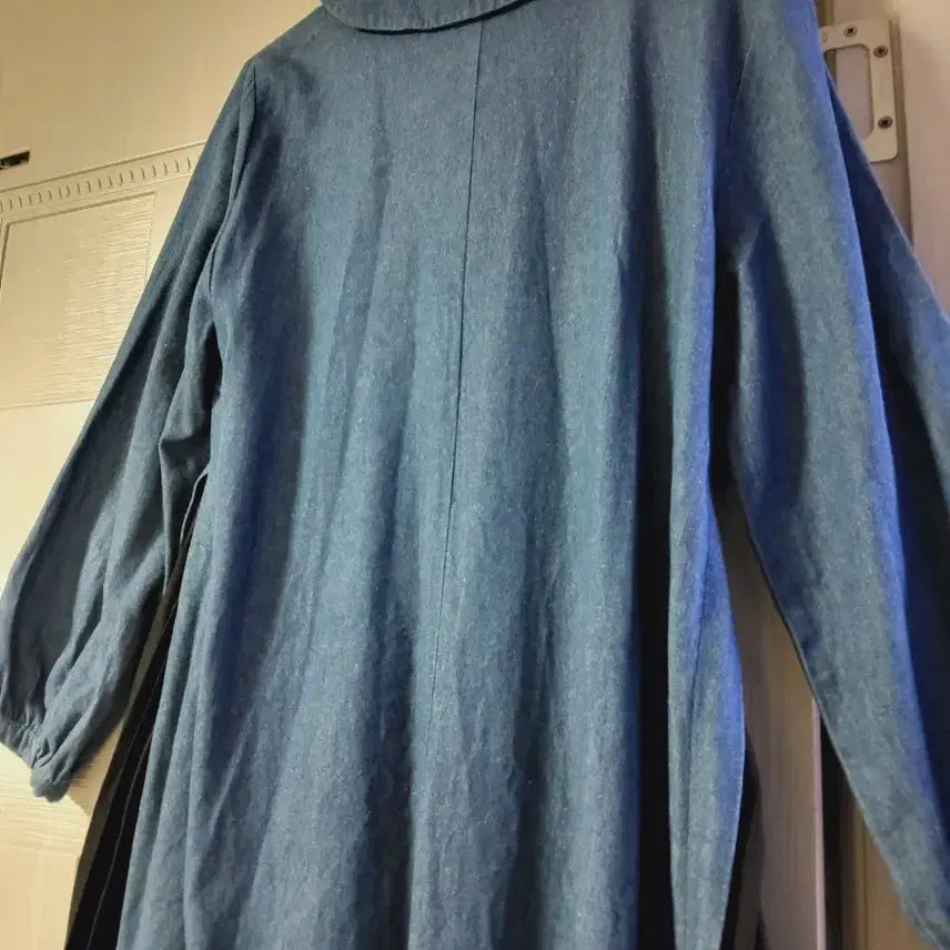 [BUNJANG] Denim Pleated Long Dress / 청 롱원피스