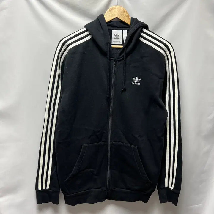 [SOLD OUT] [정품/L] 아디다스 유로파 삼선 풀집 블랙 후드집업