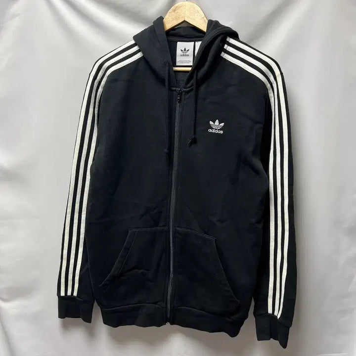 [SOLD OUT] [정품/L] 아디다스 유로파 삼선 풀집 블랙 후드집업