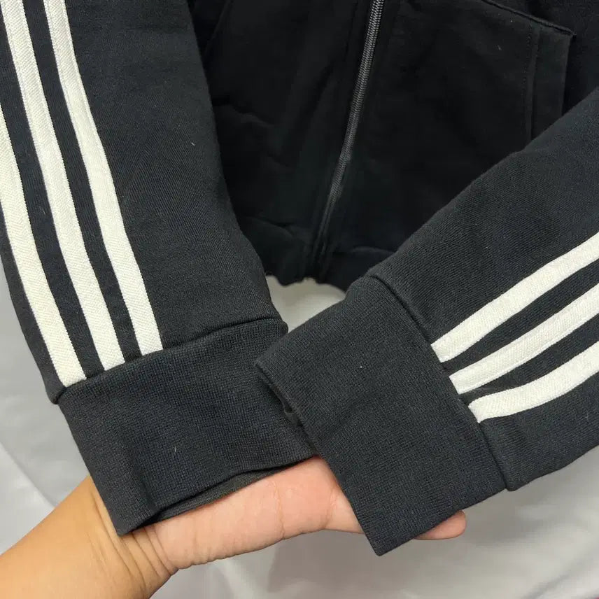 [SOLD OUT] [정품/L] 아디다스 유로파 삼선 풀집 블랙 후드집업