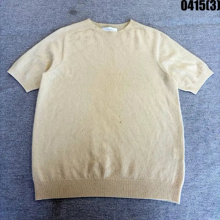[BUNJANG] Tres Beau Ivory Short Sleeve Wool Knit T-shirt / Tres Beau 아이보리 반팔 울 니트 티셔츠 0415(3)