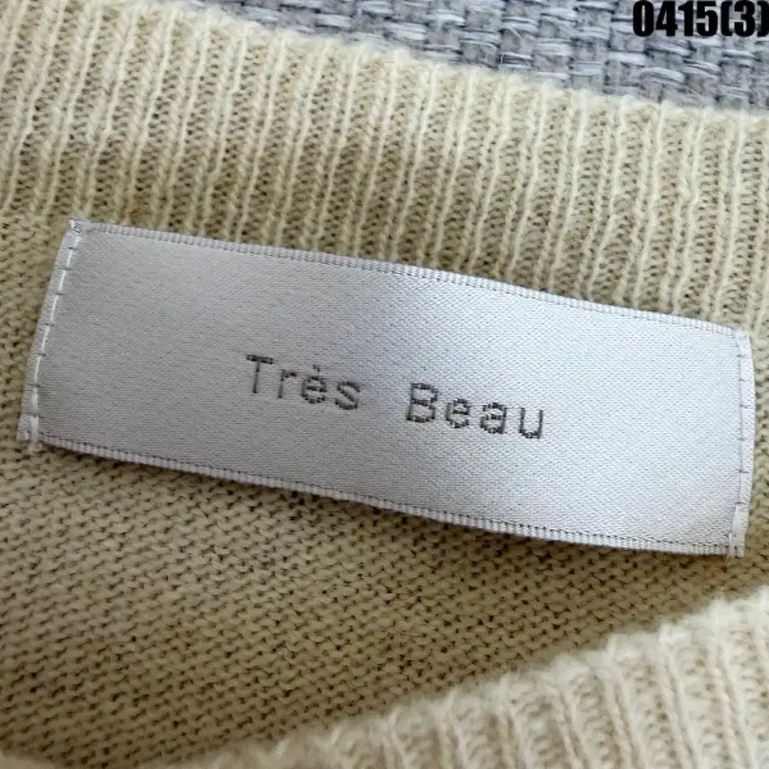[BUNJANG] Tres Beau Ivory Short Sleeve Wool Knit T-shirt / Tres Beau 아이보리 반팔 울 니트 티셔츠 0415(3)