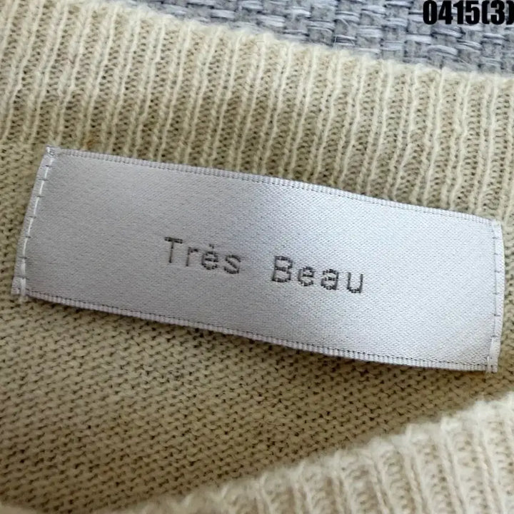 [BUNJANG] Tres Beau Ivory Short Sleeve Wool Knit T-shirt / Tres Beau 아이보리 반팔 울 니트 티셔츠 0415(3)