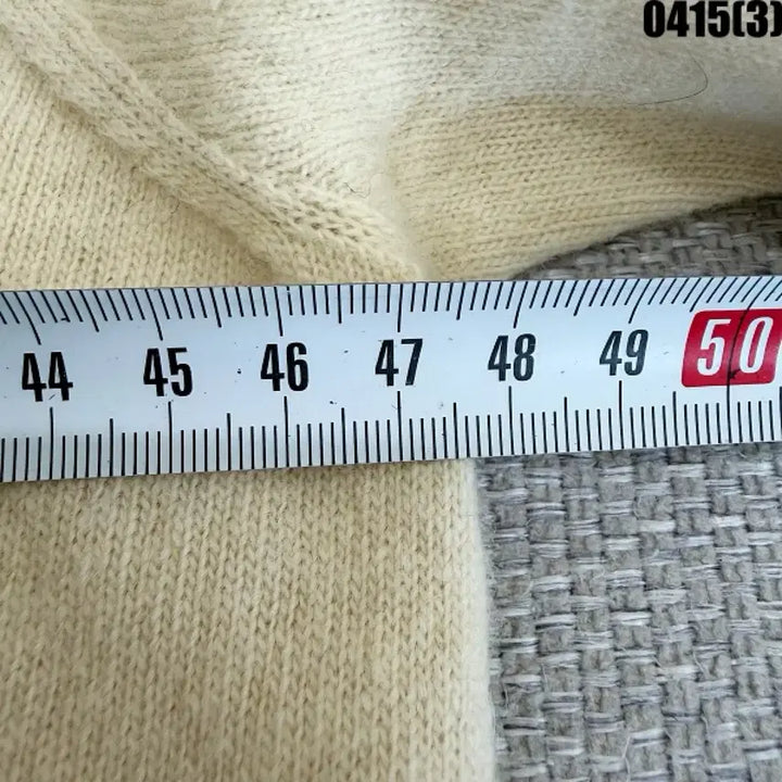 [BUNJANG] Tres Beau Ivory Short Sleeve Wool Knit T-shirt / Tres Beau 아이보리 반팔 울 니트 티셔츠 0415(3)