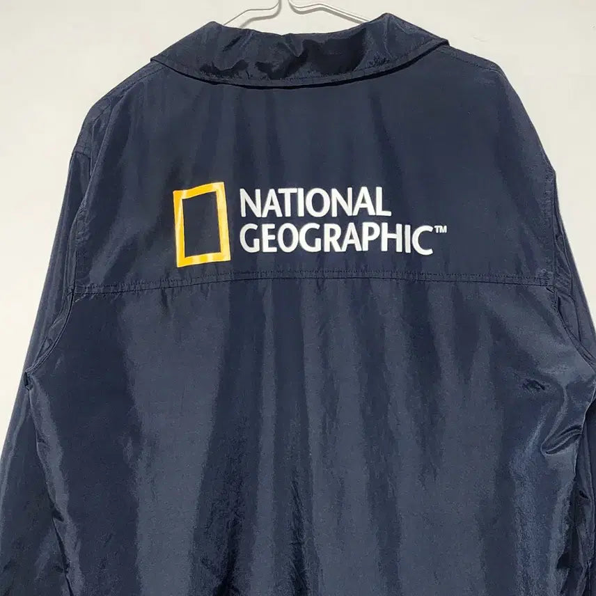 [BUNJANG] National Geographic Windbreaker Coach Jacket (Navy, Size 105) / 쪼리샵 내셔널지오그래픽 바람막이 코치 자켓 105