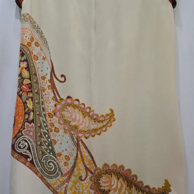 [BUNJANG] Etro Paisley Pattern Ivory Midi Dress / (정품)에트로 페이즐리 패턴 아이보리 원피스