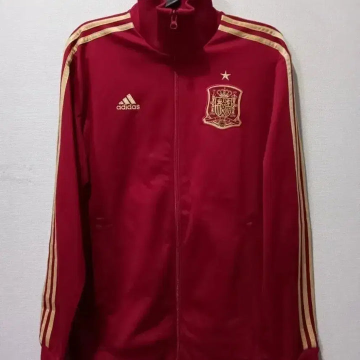 [BUNJANG] Adidas Spain Red Gold Burgundy Track Top Jersey Jacket / 아디다스 스페인 레드 골드 버건디 트랙탑 저지 져지집업 95/M