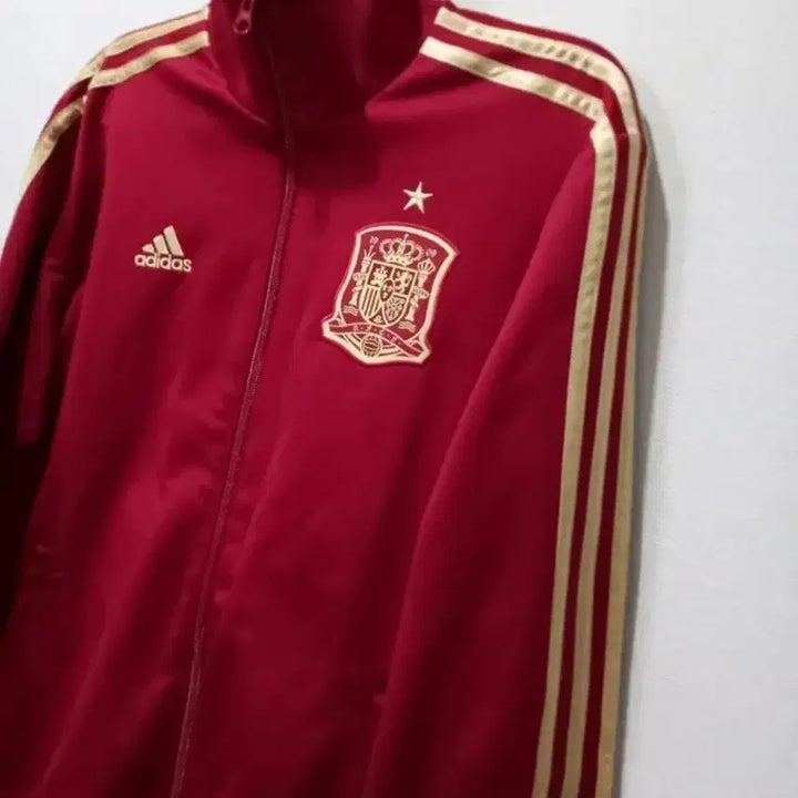 [BUNJANG] Adidas Spain Red Gold Burgundy Track Top Jersey Jacket / 아디다스 스페인 레드 골드 버건디 트랙탑 저지 져지집업 95/M