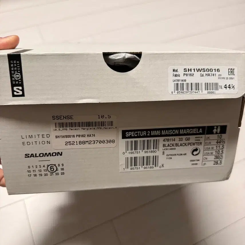[SOLD OUT] 살로몬 x MM6 메종 마르지엘라 스펙터 2 블랙 퓨터 (285)