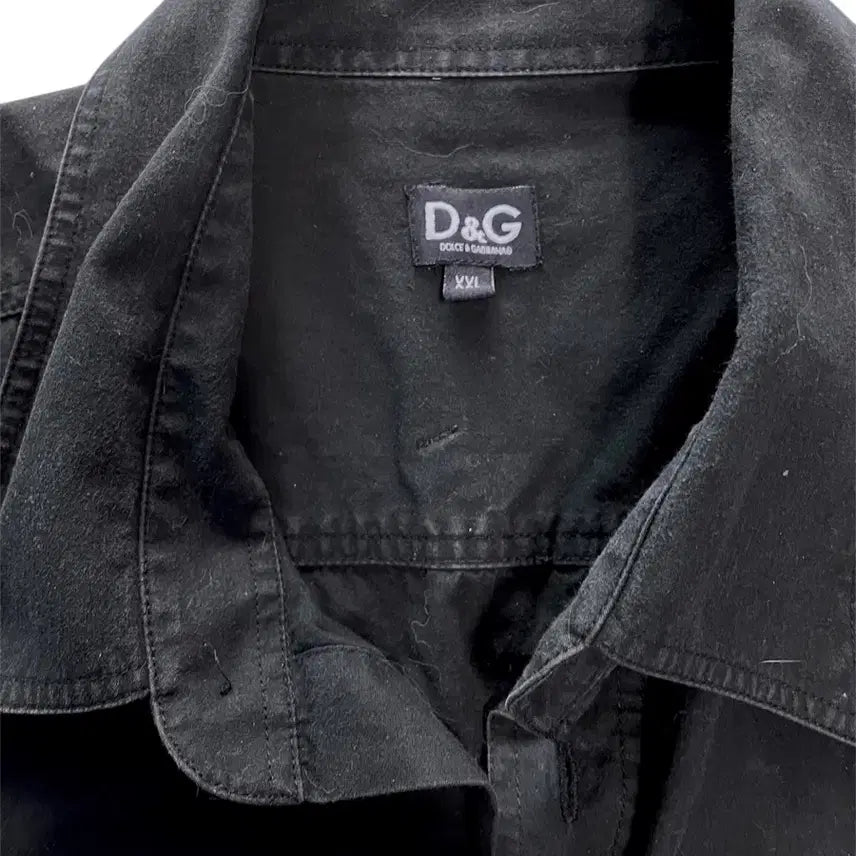 [BUNJANG] Dolce &amp; Gabbana D&amp;G Embroidered Logo Loose Fit Shirt - Black / 돌체앤가바나 D&amp;G 포켓 자수로고 루즈핏 셔츠 블랙 아카이브무채색빈티지