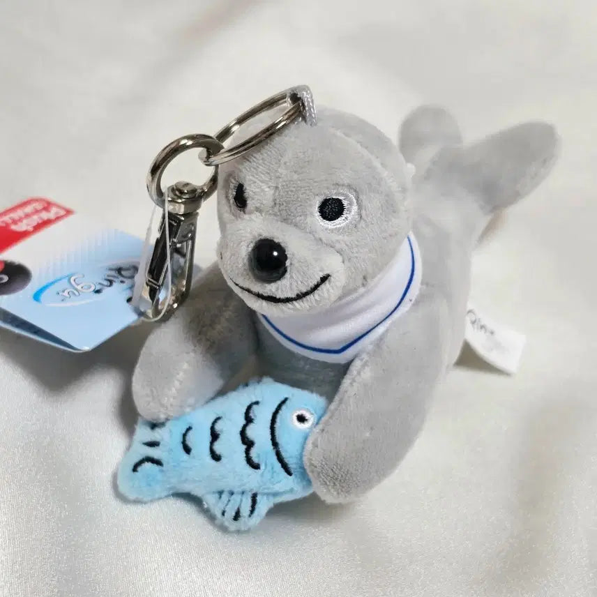 [BUNJANG] Pingu Robby Fish Seal Plush Keyring / 핑구 로비피쉬 물개 인형 키링 새상품