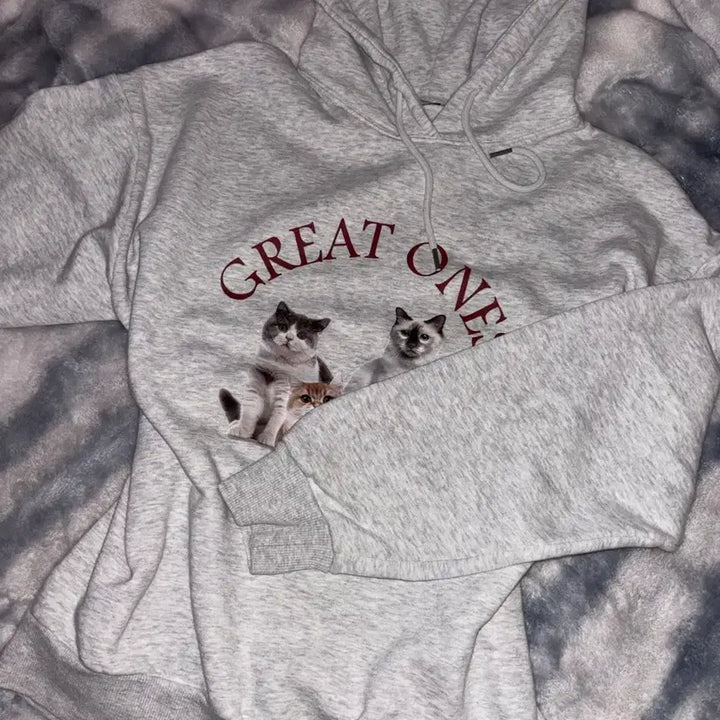 [BUNJANG] Topten Cat Hooded T-shirt / 탑텐 고양이 후드티