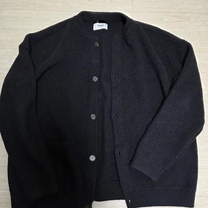 [BUNJANG] Toffee Round Neck Cardigan - Black / 토피 라운드넥 가디건 XL사이즈 블랙