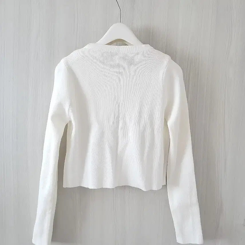 [SOLD OUT] 화이트 크롭 니트 가디건 S
