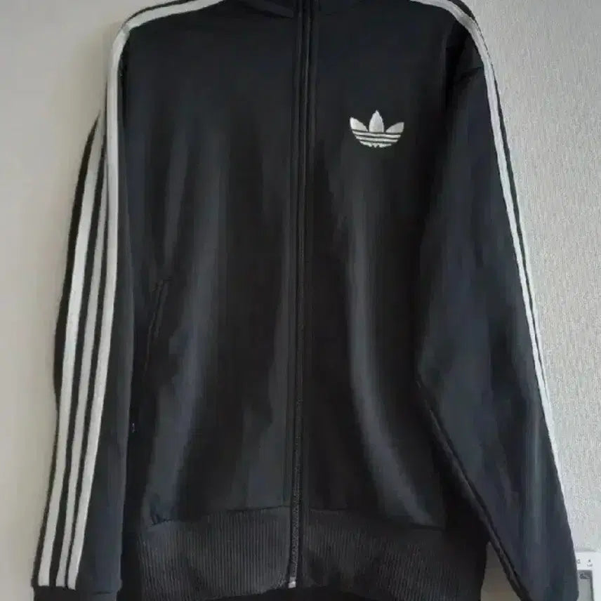 [BUNJANG] Adidas Firebird Black Silver Track Top Jersey Jacket / 아디다스 파이어버드 블랙 실버 트랙탑 저지 져지집업 100/L