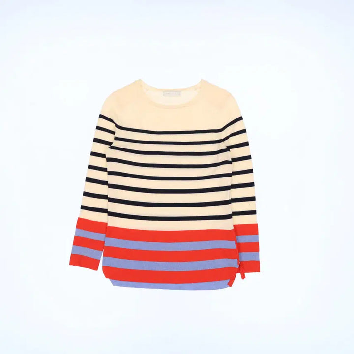 [BUNJANG] Hansum Stripe Long Sleeve T-shirt / 90 마인 한섬 스트라이프 긴팔 티셔츠 N7587