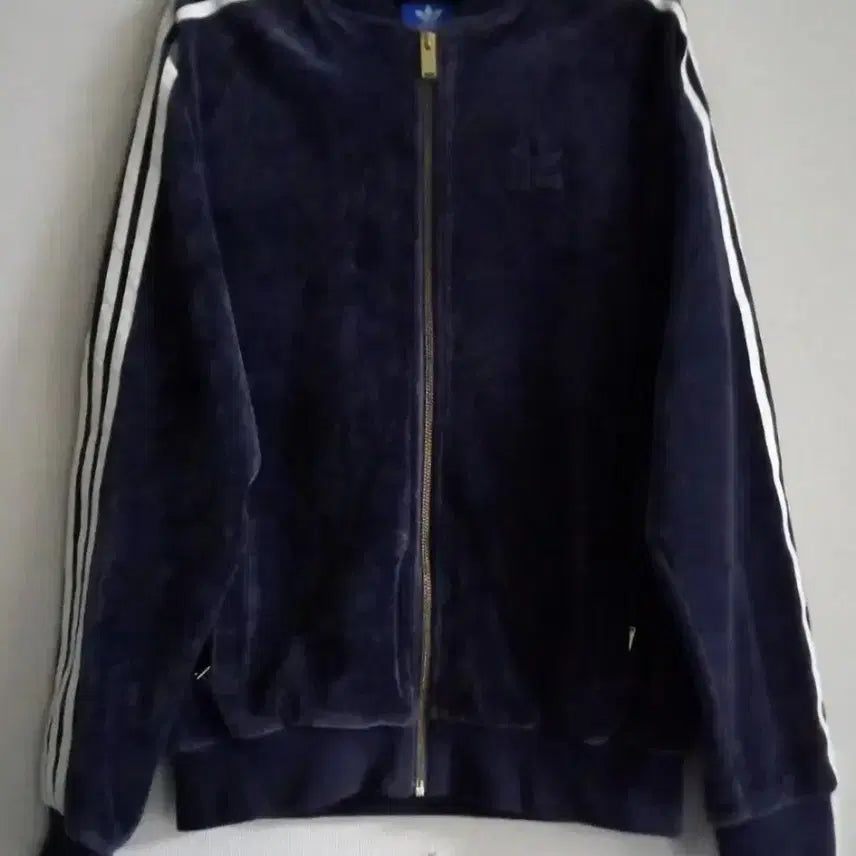 [BUNJANG] Adidas Velvet Navy Track Top Jersey Zip-up (Size M) / 아디다스 벨벳 네이비 트랙탑 저지 져지집업 95/M