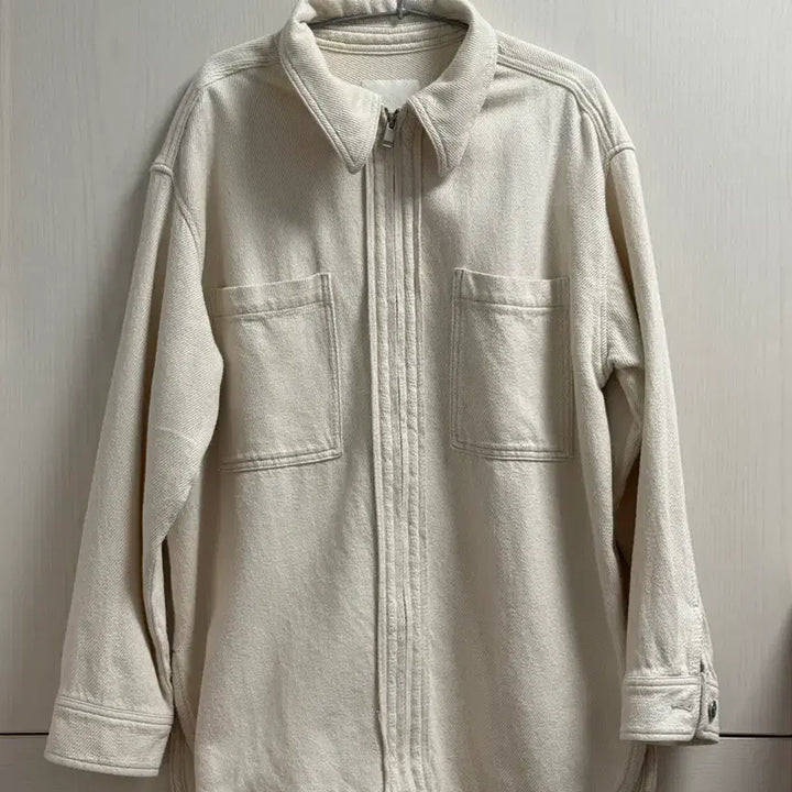 [BUNJANG] H&amp;M Ivory Denim Zip-Up Jacket / H&amp;M 아이보리 데님 집업 셔츠 봄 자켓