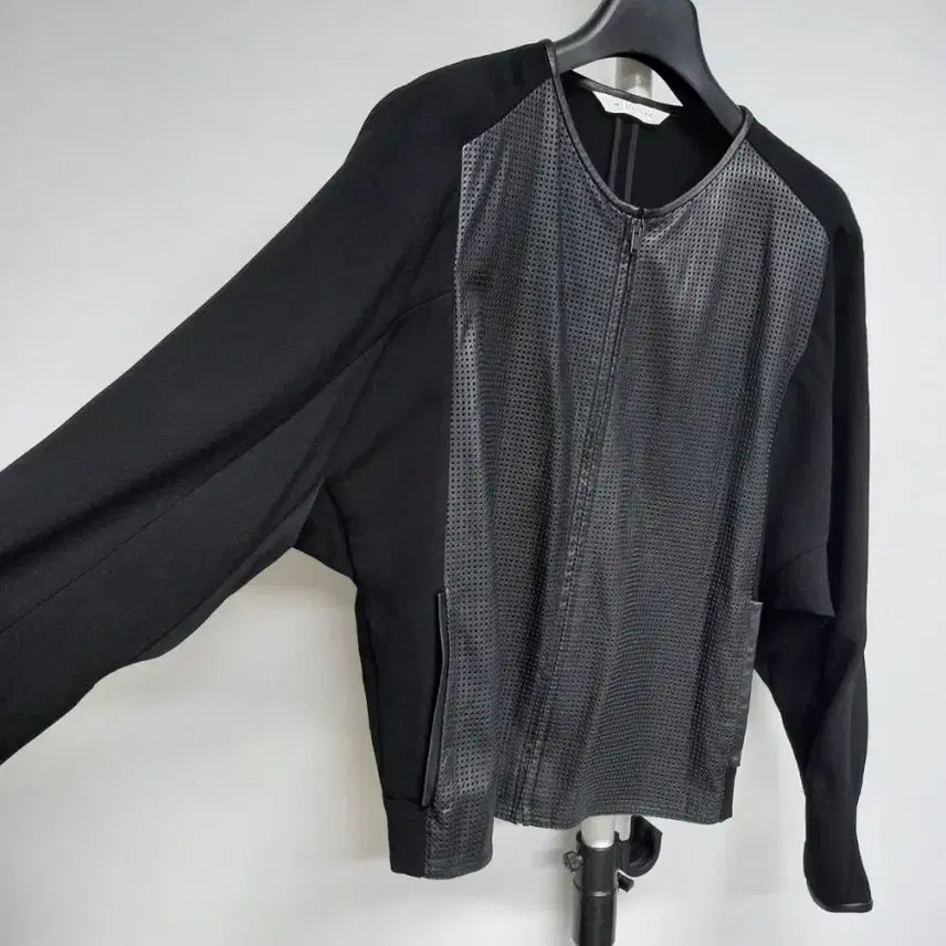 [BUNJANG] MICHAA Leather Accent Jacket / 미샤 MICHAA 춘추 양가죽배색 자켓 55