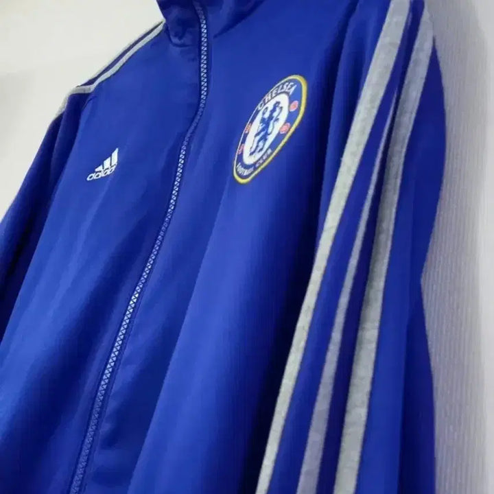 [BUNJANG] Adidas Chelsea Blue Gray Track Top Jersey / 아디다스 첼시 블루 그레이 트랙탑 저지 져지집업 100/L