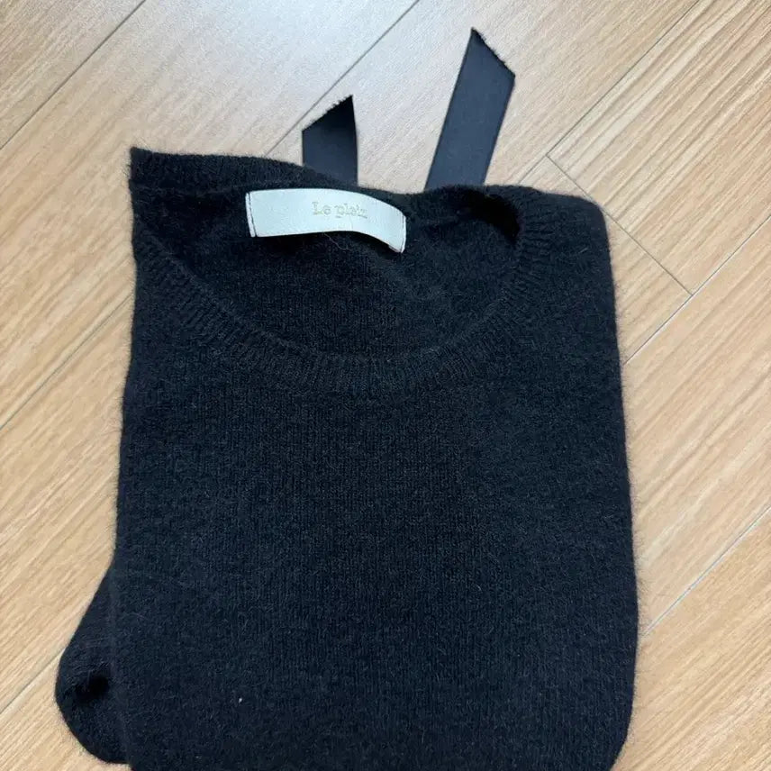 [BUNJANG] LePlain Black Ribbon Knit Top / 르플레인 블랙리본니트