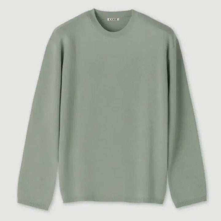 [BUNJANG] COOR Topfeel Cashmere Round Knit (Gray Dusty Green) / 쿠어 탑필 캐시미어 라운드 니트 (그레이시더스티그린)