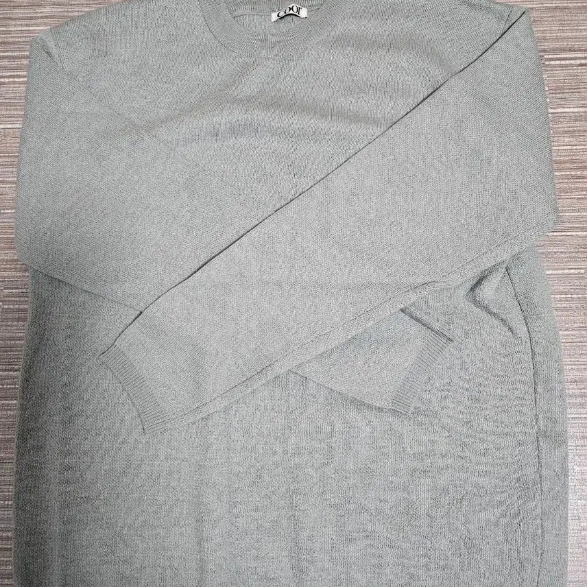[BUNJANG] COOR Topfeel Cashmere Round Knit (Gray Dusty Green) / 쿠어 탑필 캐시미어 라운드 니트 (그레이시더스티그린)