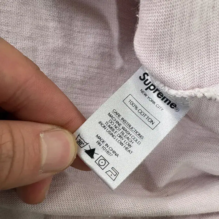 [BUNJANG] Supreme Pocket Logo Cotton T-Shirt L / 만원샵 슈프림 포켓로고 코튼 반팔티 L