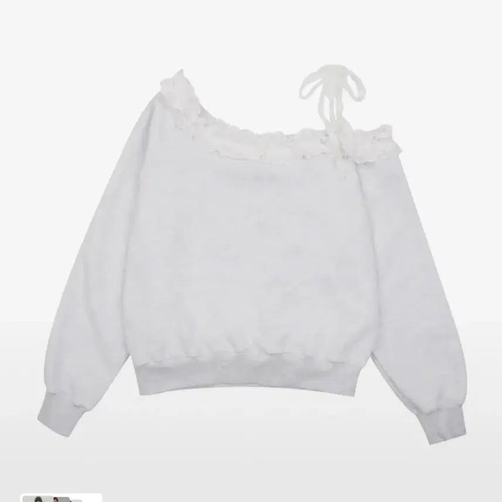 [SOLD OUT] 하이스쿨디스코 원숄더 프릴 맨투맨