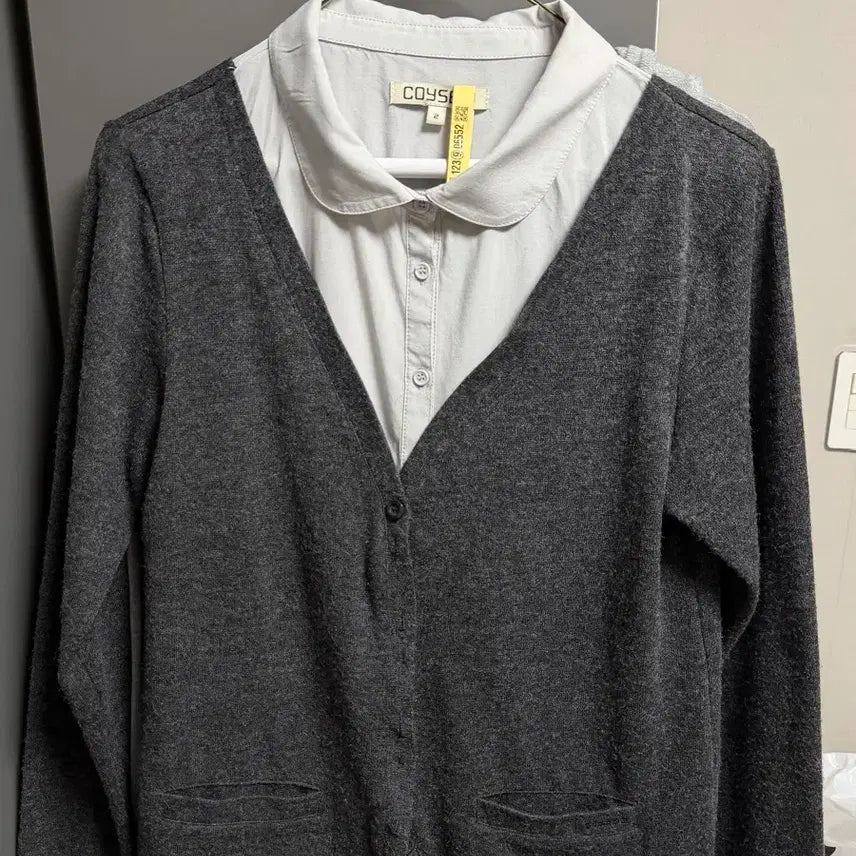 [SOLD OUT] LAYERED SHIRT CARDIGAN DARK GREY 2 코이세이오