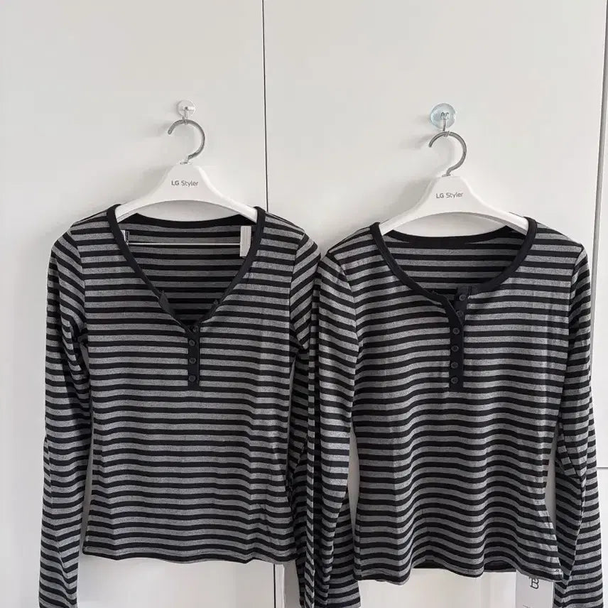 [BUNJANG] Striped Long Sleeve T-Shirt / (새상품) 스트라이프 긴팔 티셔츠