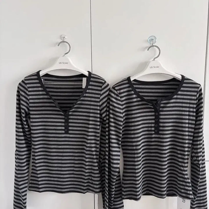 [BUNJANG] Striped Long Sleeve T-Shirt / (새상품) 스트라이프 긴팔 티셔츠