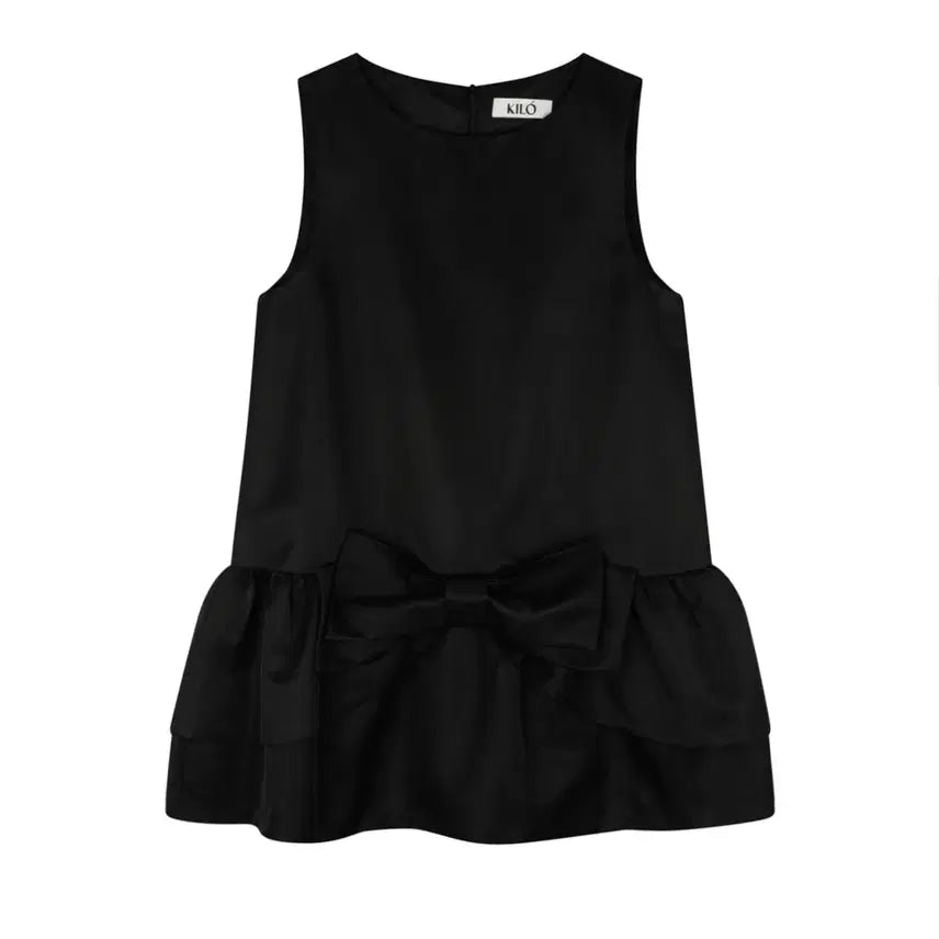 [BUNJANG] KILO FLARED RIBBON DRESS BLACK M / 카일로 리본드레스 KILO  FLARED RIBBON DRESS 블랙