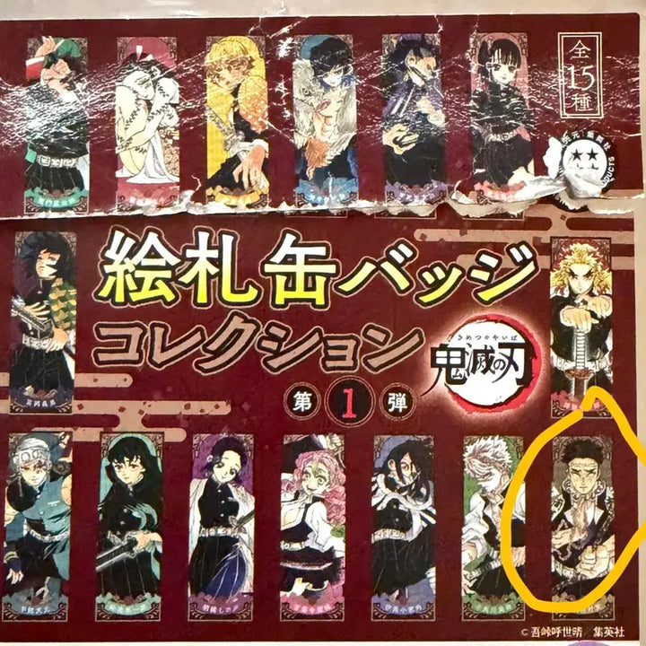 [BUNJANG] Demon Slayer Gyomei Himejima Long Can Badge / 귀멸의 칼날 히메지마 교메이 원화 롱캔뱃지 암주 1탄