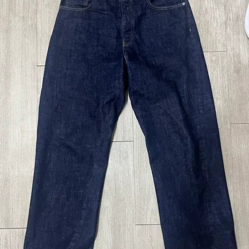 [BUNJANG] Sunflower Wide Twist Simple Rinse Blue Jeans / 선플라워 와이드 트위스트 심플 린스 블루 34