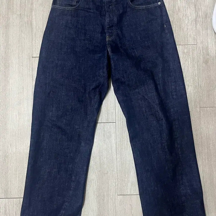 [BUNJANG] Sunflower Wide Twist Simple Rinse Blue Jeans / 선플라워 와이드 트위스트 심플 린스 블루 34